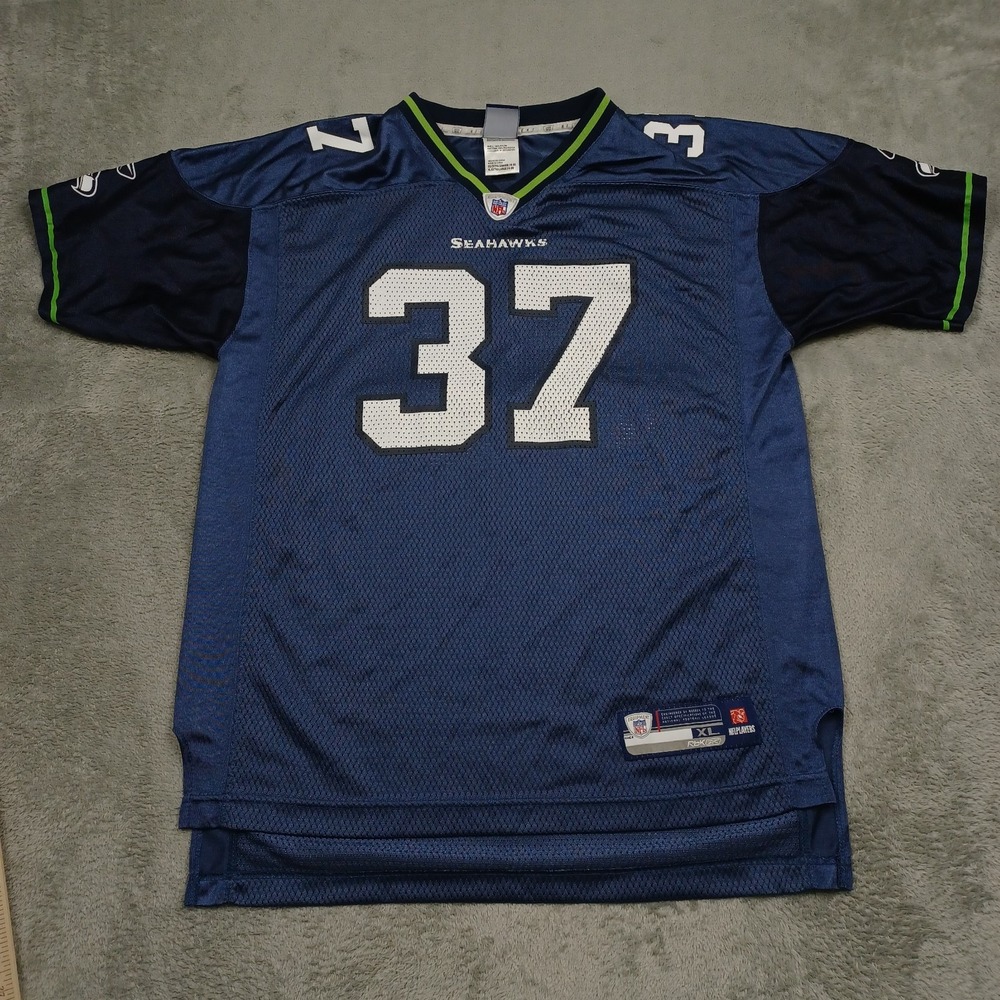 Seattle Seahawks Jersey Boys XL Blue NFL Football Reebok Alexander
